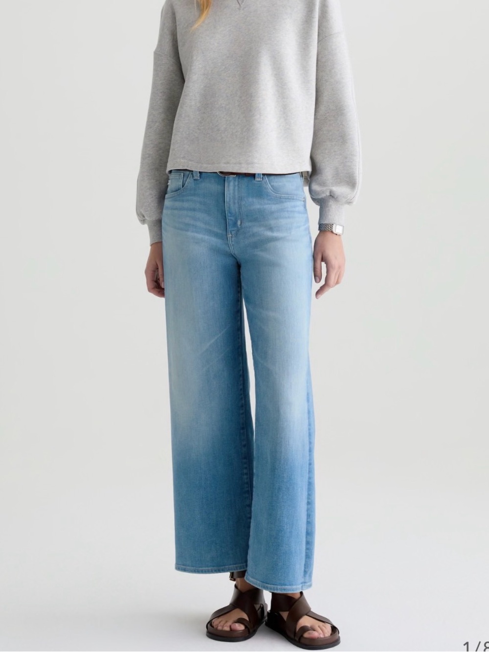 AG Saige Light Blue Wide-Leg Jeans